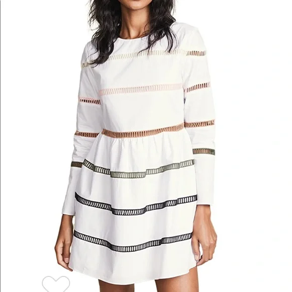 NWOT shopbop ENGLISH FACTORYA-Line Striped Dress - Picture 3 of 5